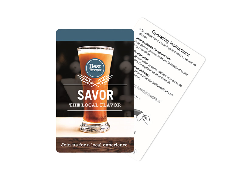 RFID Hotel Key Cards LoCo Magstripe Custom Printed