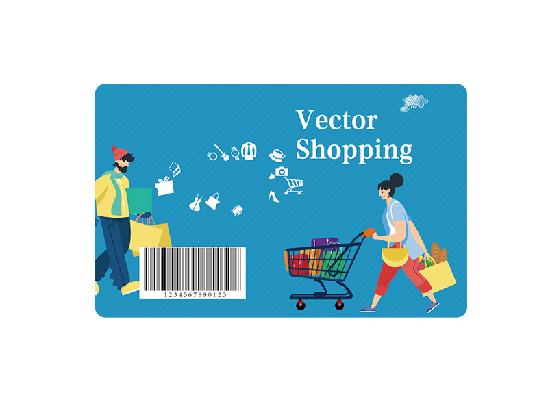 OEM QR code/ barcode plastic membership card