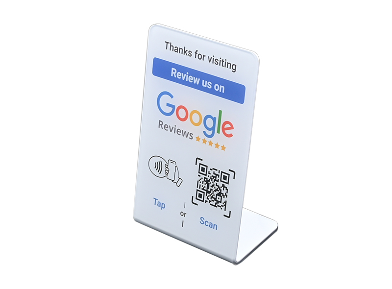 Google Review Stand NFC Tap QR Code Small Cards